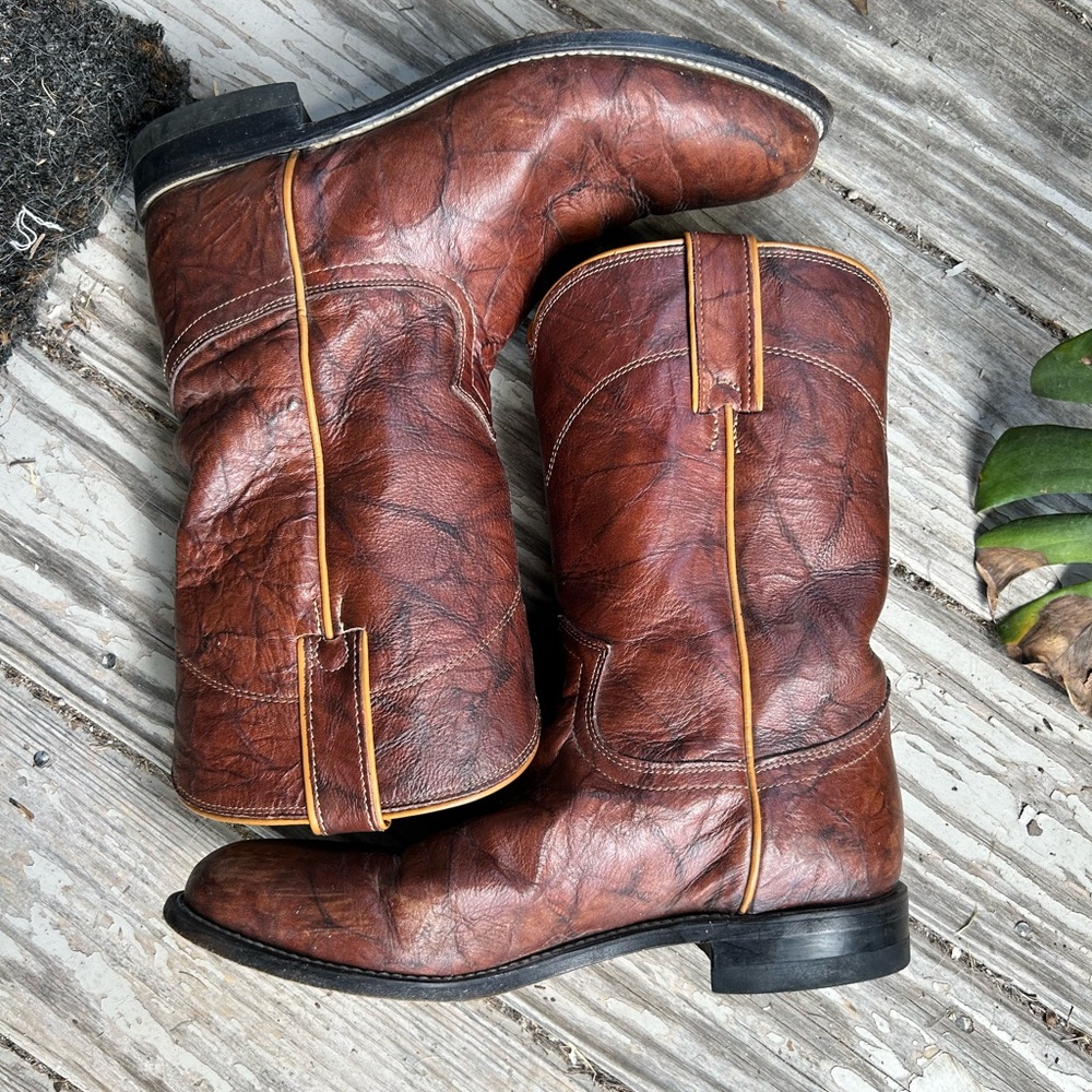 Men’s Classic Justin Cowboy Western Boots - Picture 6 of 6